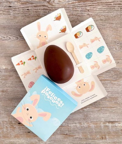 CAJA EXPLOSIVA MEDIO HUEVO PASCUAS COLOREAR