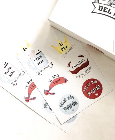 Plancha stickers día del padre
