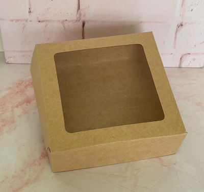 CAJA KRAFT CON VISOR  - 18x18x6,5