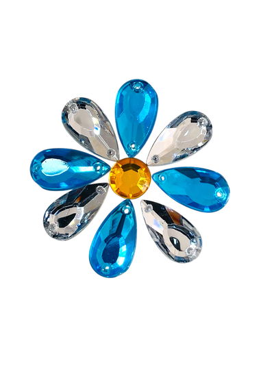 Gema redonda 1cm. X50 unidades. Ideal para coser o pegar. 