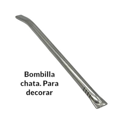 Bombilla chata. Acero Inoxidable. Ideal para decorar