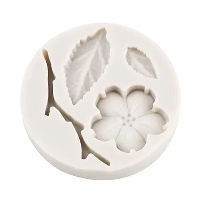 Molde Silicona Flor Hojas Rama