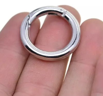 Mosquetón redondo 25mm x 5 un plateado