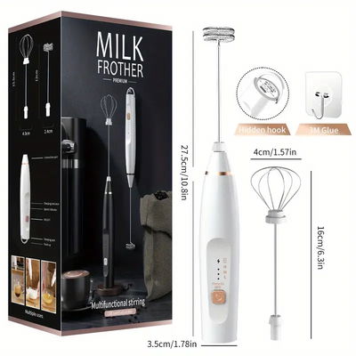 Espumador De Cafe Portatil USB Acero Inoxidable 
