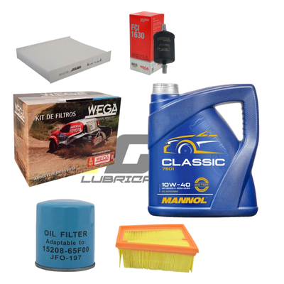 Kit Service Captur 1.6 16V Nafta + Aceite Mannol 10w40