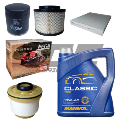 Kit Service Filtros Hilux 2005 a 2015 3.0/2.5 Diesel + Aceite Mannol