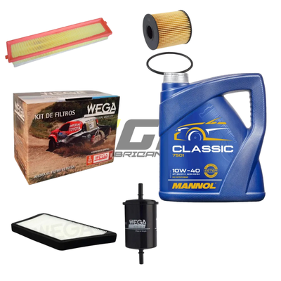 Kit Service Filtros Peugeot 208 1.6 Nafta + Aceite Mannol 10W40 