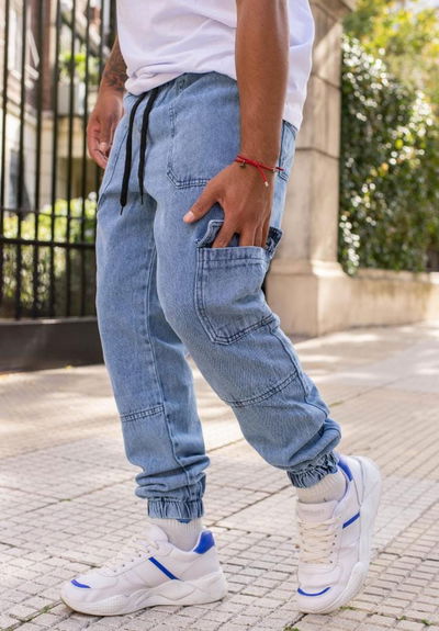 Jogger Mom azul Cargo.ny