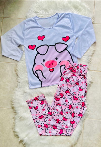Pijama Cerdito Talle Especial 5 6 y 7
