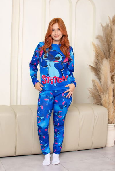 Pijama Stich Estrellas Talle 2 3 y 4