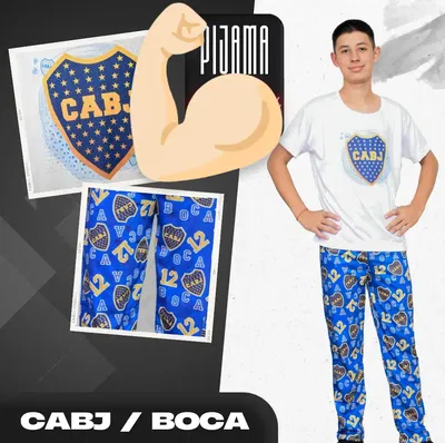 Pijama Hombre Boca Escudo M/C
