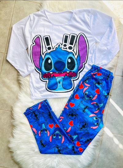 Pijama Stich Azul TALLE 5 6 Y 7