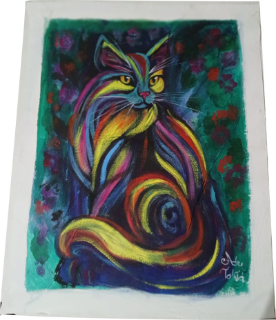 Bastet en Technicolor Obra Original 