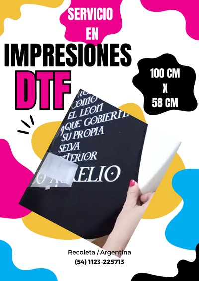 🎨 Servicio de DTF – Plancha de 100 cm x 58 cm