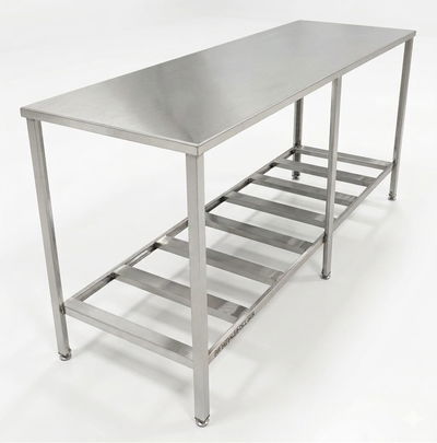 Mesa de chapa plegada acero Inoxidable 1mm