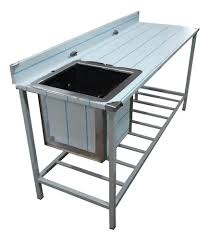 Mesada con bacha de acero inoxidable 