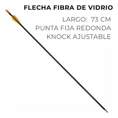 FLECHA Fibra De Vidrio Punta Fija Arquería 28 Pulgadas