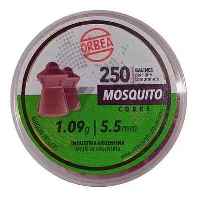 Balines Orbea Mosquito Cobre 5,5 Mm 250 Unidades 16,82 gs