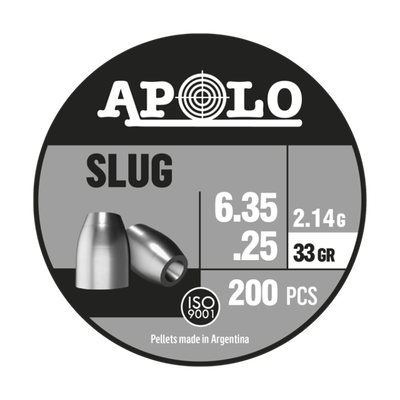 BALINES APOLO SLUG 6.35 X 200 33 GR