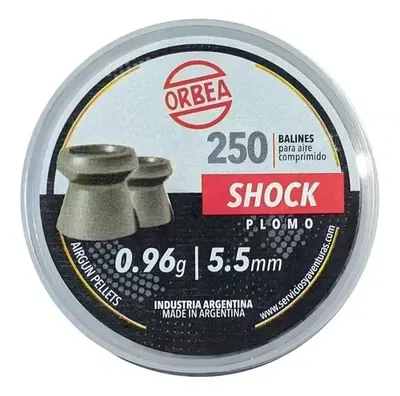 Balines Orbea Shock 5,5 Mm 250 Unidades 14.8gs