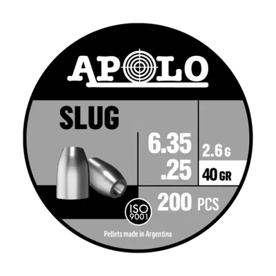 BALINES APOLO SLUG 6.35 X 200 40 GR