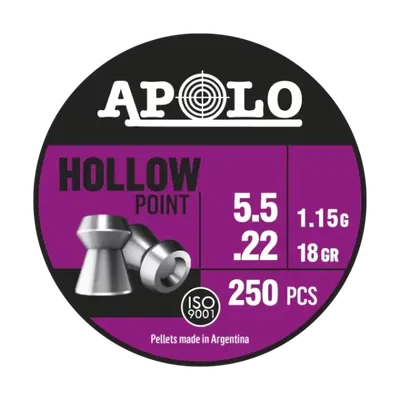 BALINES APOLO HOLLOW POINT 5.5 X 250