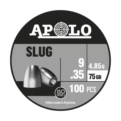 BALINES APOLO SLUG CAL 9MM X 100 75 GR