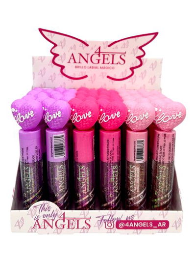 Brillo labial 4Angels corazón x 24 