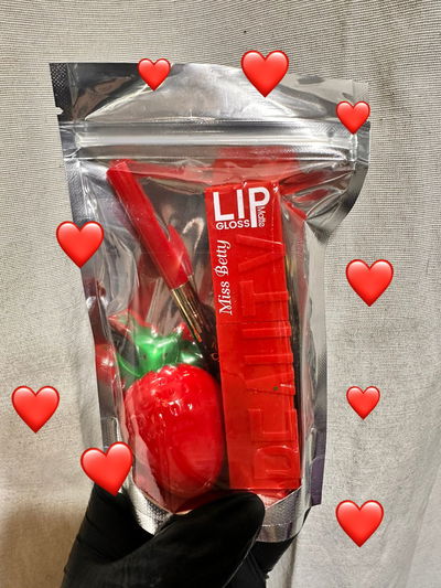 Combo Lipgloss rojo 