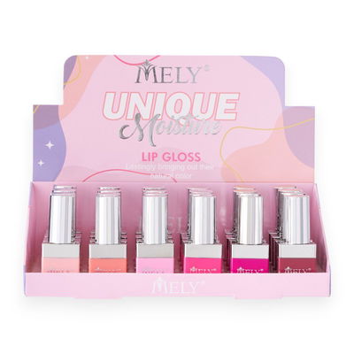 Lip gloss Mely tipo esmalte x 24 unidades 