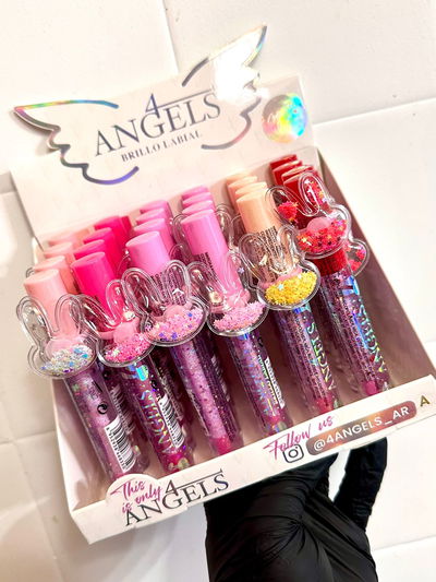 Brillo labial con llavero 4 Angels x 24 