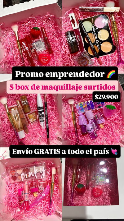 5 box de maquillajes surtidos