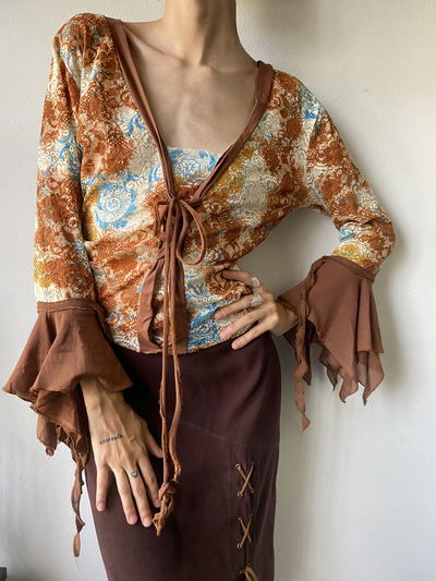 Blusa boho chocolate