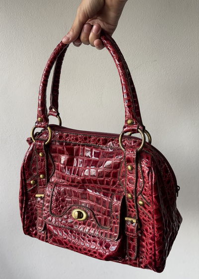 Cartera croco bordo 