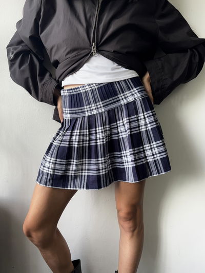 Pollera tableada blue