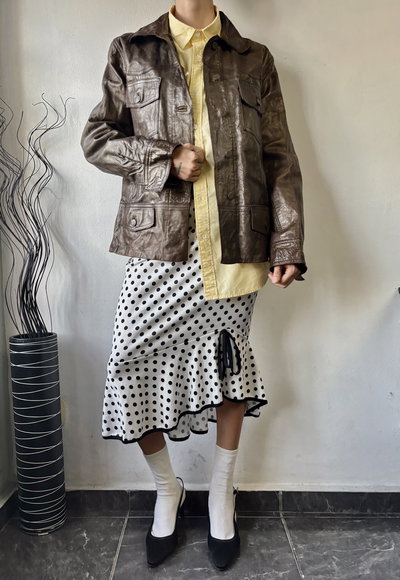 Leather jacket autumn