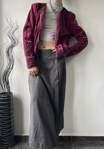 Long skirt grey