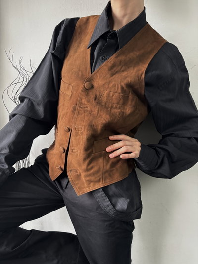 Chaleco gamuza brown