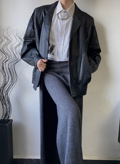 Leather jacket pinzas