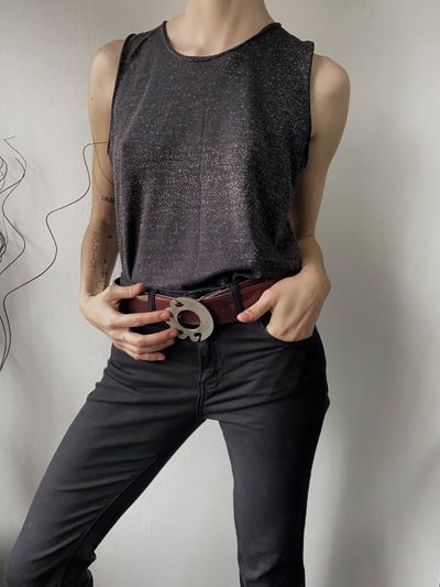 Musculosa shiny gray