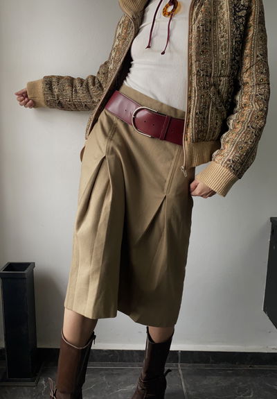 Long skirt camel