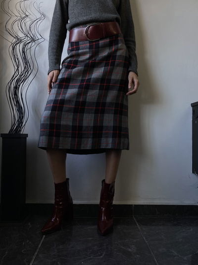 Long skirt cuadros