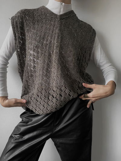 Chaleco tejido gray