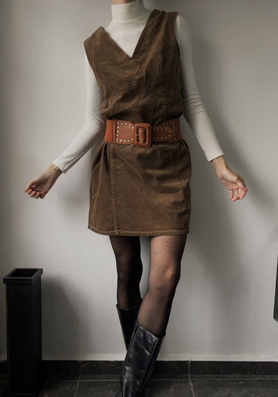 Vestido vintage corderoy
