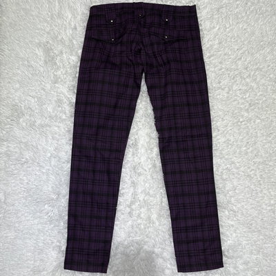     Purple Plaid Trousers