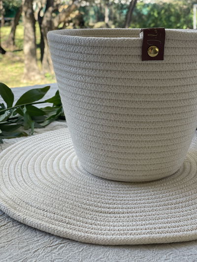 CESTA | PORTA MACETA CRUDO 13cm