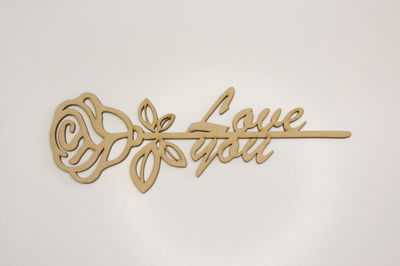 Rosa con Leyenda "Love You"
