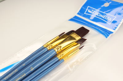 Set x5 Pinceles Mixtos | ECO (azul-bordó)