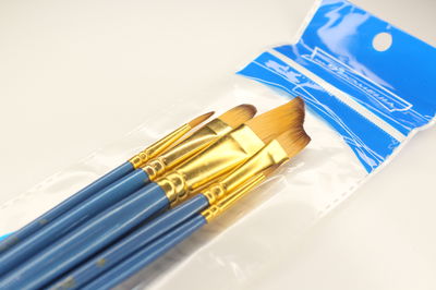 Set x5 Pinceles Mixtos | ECO (azul-naranjas)