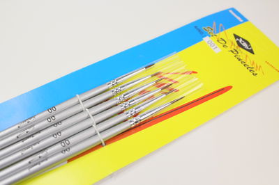 Set x6 Pinceles Liner | N° 00 (plateados)